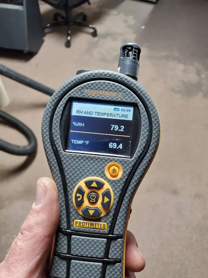 Moisture meter humidity assessment for Mold Remediation & Removal in Johnston